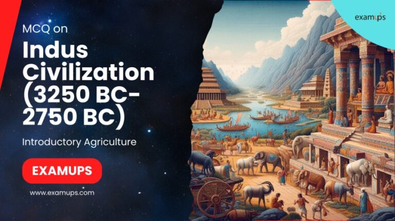 MCQ On Indus Civilization (3250 BC-2750 BC)