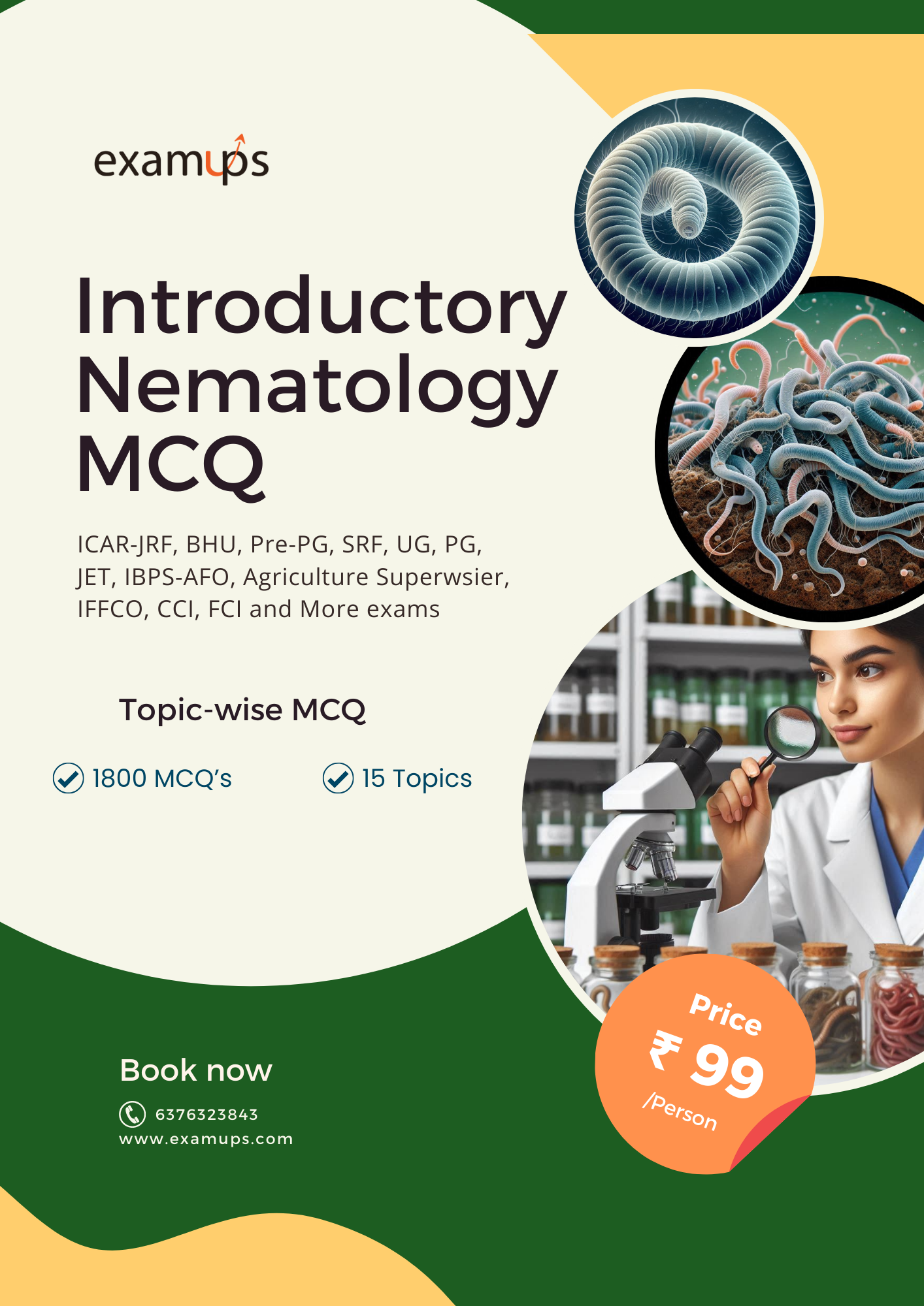 Topic wise MCQ On Introductory Nematology Pdf Download Examups 