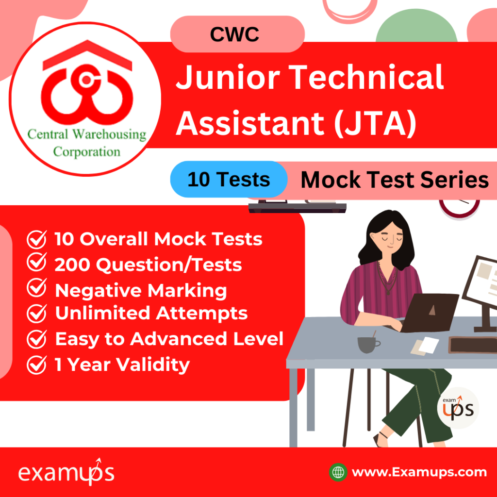 CWC Junior Technical Assistant (JTA) Mock Test Series 2026