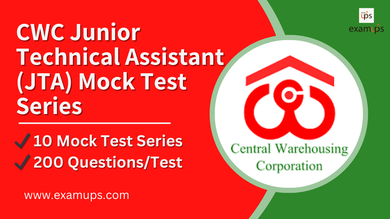 CWC Junior Technical Assistant (JTA) Mock Test Series 2024-25