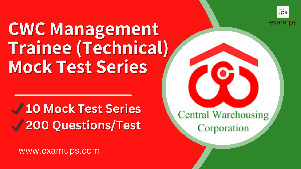 CWC Management Trainee (Technical) Mock Test Series 2024-25