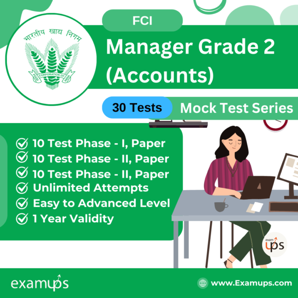 FCI Manager Grade 2 (Accounts) Mock Test Series