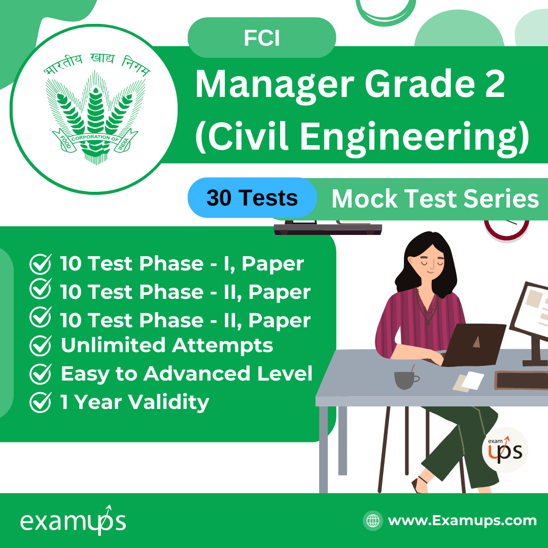 FCI Manager Grade 2 (Civil Engineering) Mock Test Series