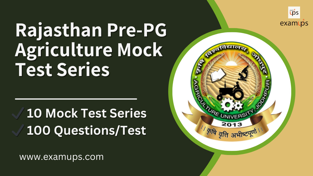 Rajasthan Pre-PG Agriculture Mock Test Series