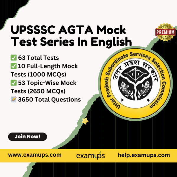 UPSSSC AGTA Premium Mock Test Series In English