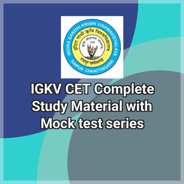 IGKV CET Complete Study Material with Mock test series