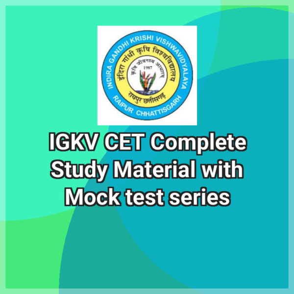 IGKV CET Complete Study Material with Mock test series