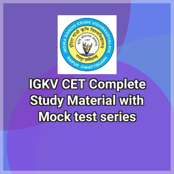 IGKV CET Complete Study Material with Mock test series