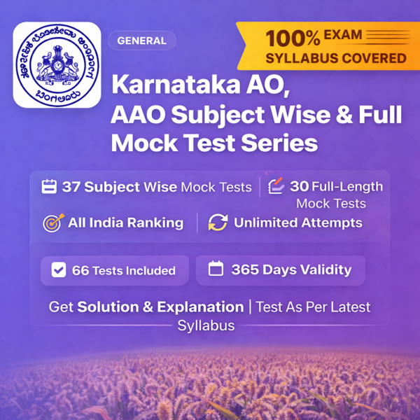 Karnataka AO - AAO Subject Wise & Full Mock Test Series