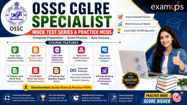 OSSC CGLRE Specialist Mock Test Series and Practice MCQs