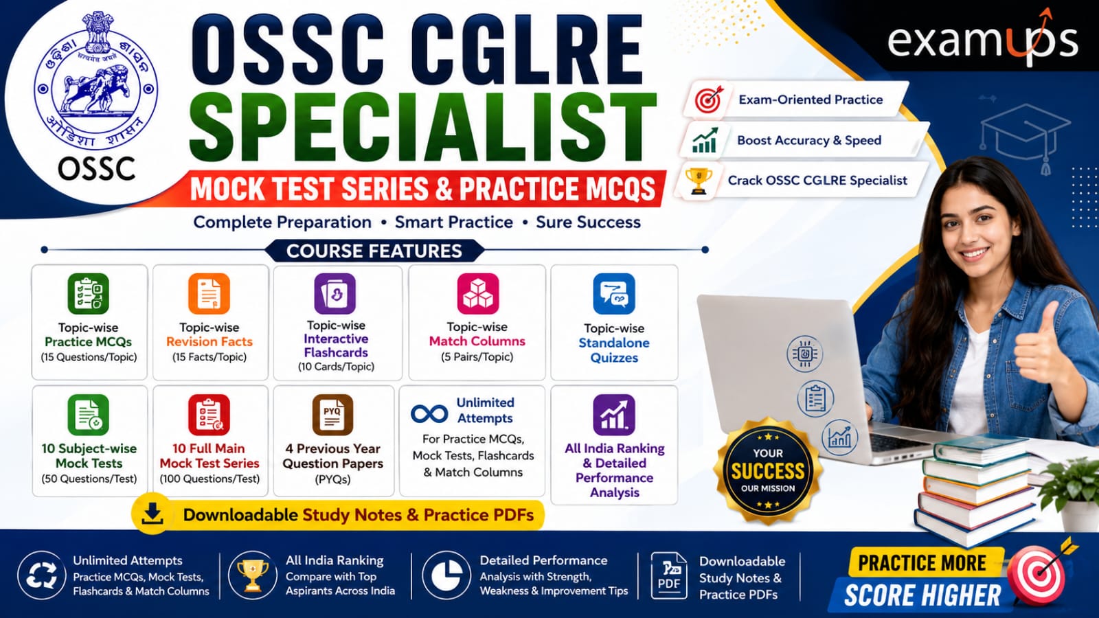 OSSC CGLRE Specialist Mock Test Series and Practice MCQs