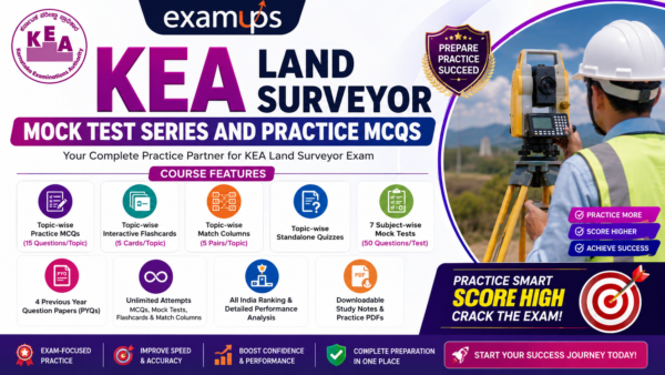 KEA Land Surveyor Mock Test Series and Practice MCQs