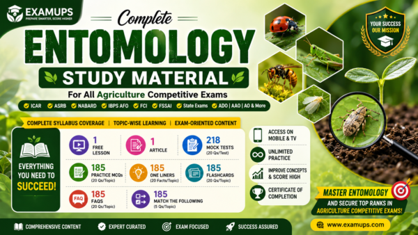 Complete Entomology Study material for all agriculture competitive exams
