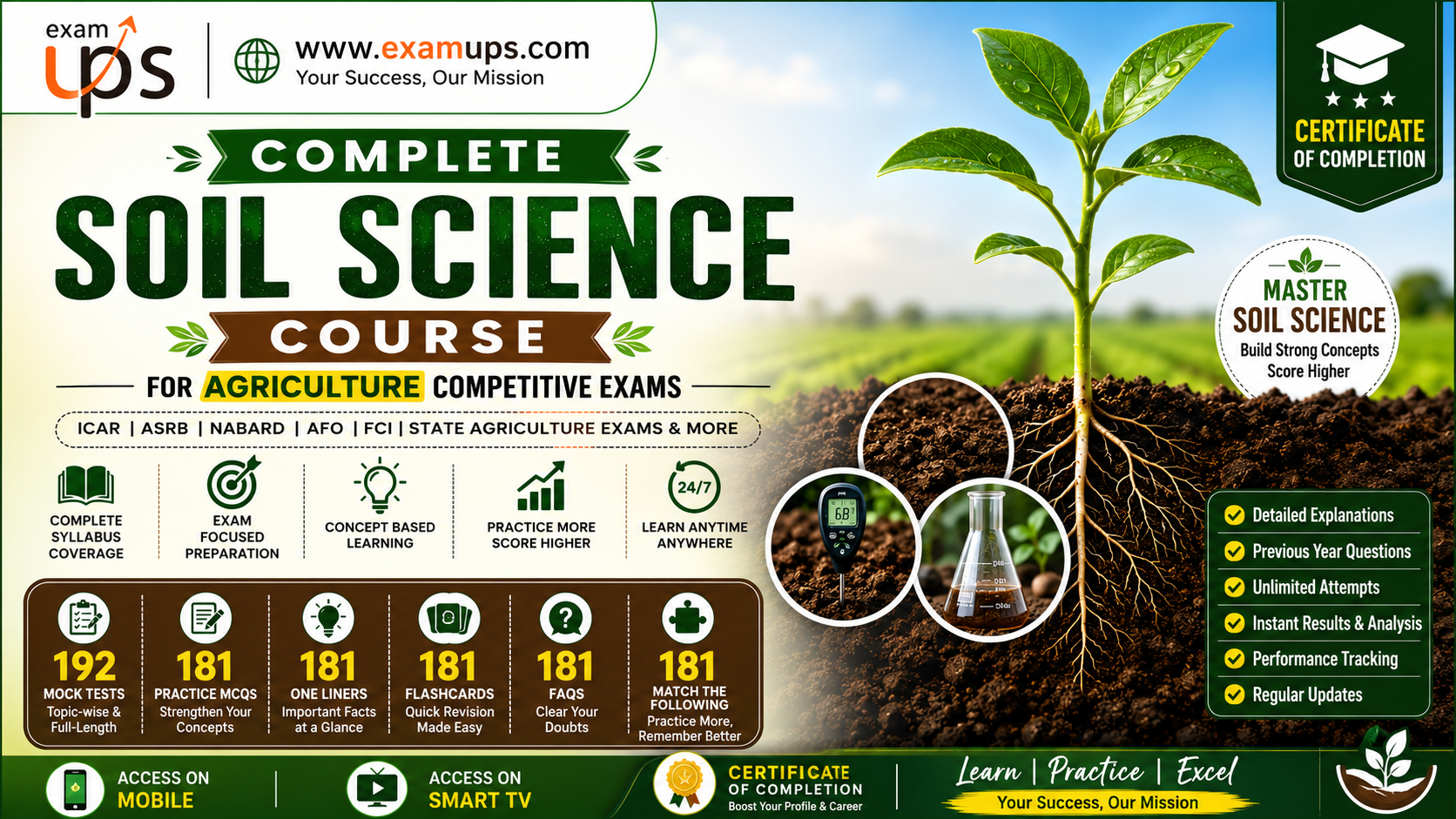 Complete Soil Science Course for Agriculture Competitive Exams