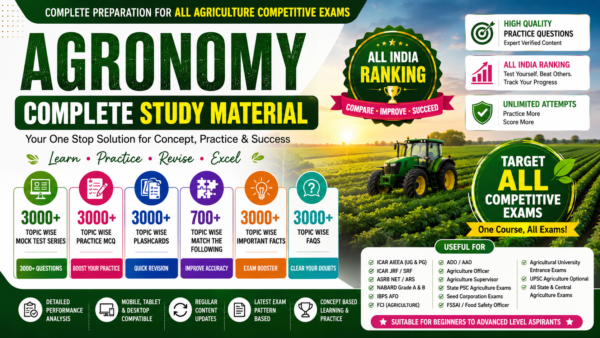 Agronomy complete Study Materials for all Competitive Exams