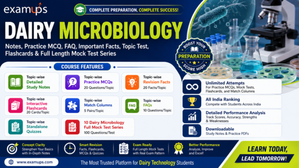 Dairy Microbiology - Topic Wise FAQs