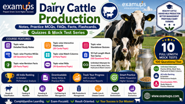 Dairy Cattle Production - Topic Wise FAQs