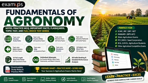 All Agriculture Competitive exams - Topic Wise FAQs