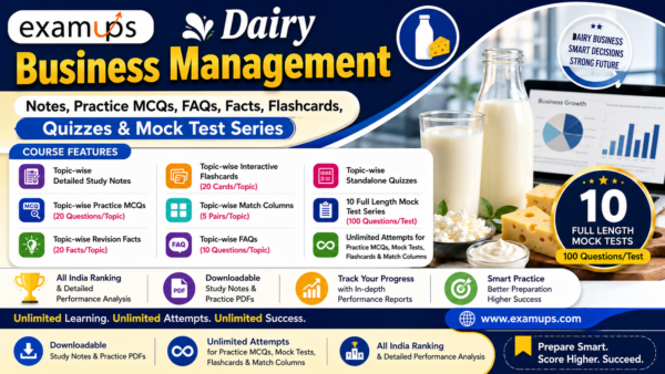 Dairy Business Management - Topic Wise FAQs