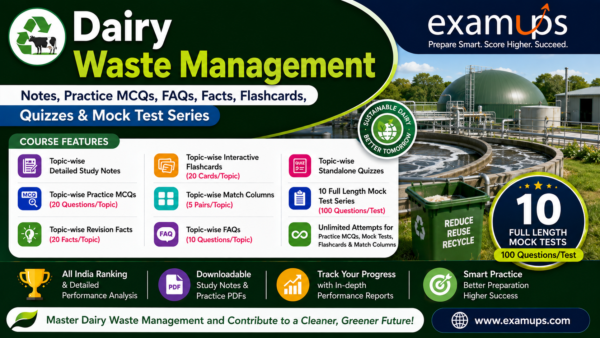 Dairy Waste Management - Topic Wise FAQs