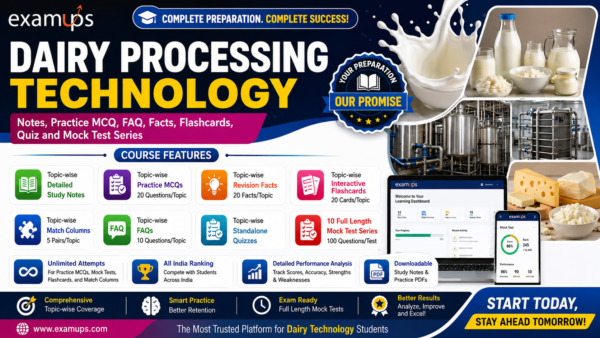 Dairy Processing Technology - Topic Wise FAQs