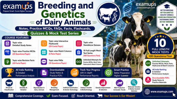 Breeding and Genetics of Dairy Animals - Topic Wise FAQs