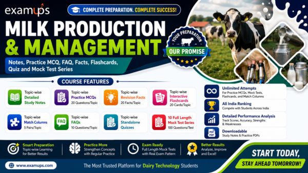 Milk Production and Management - Topic Wise FAQs