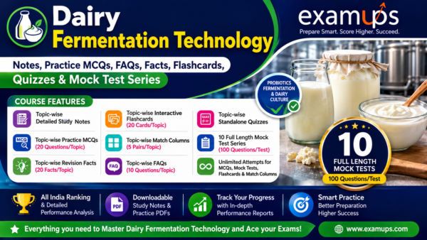Dairy Fermentation Technology - Topic Wise FAQs