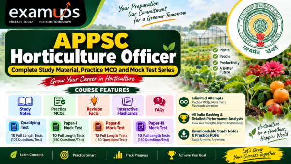 APPSC Horticulture Officer Complete Study Material, Practice MCQ and Mock Test Series