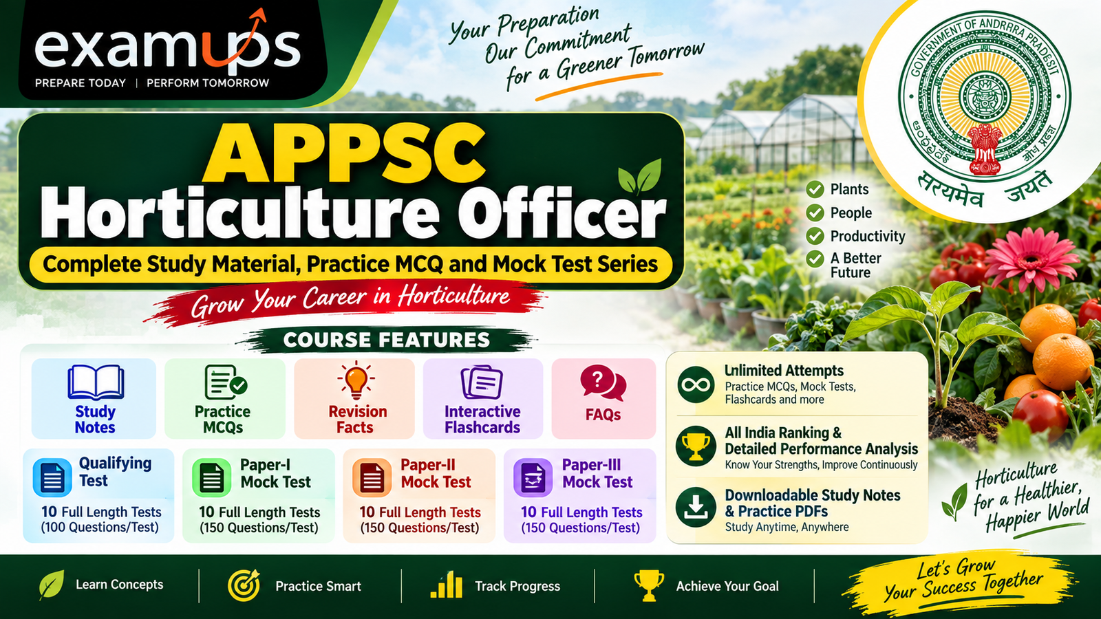 APPSC Horticulture Officer Complete Study Material, Practice MCQ and Mock Test Series