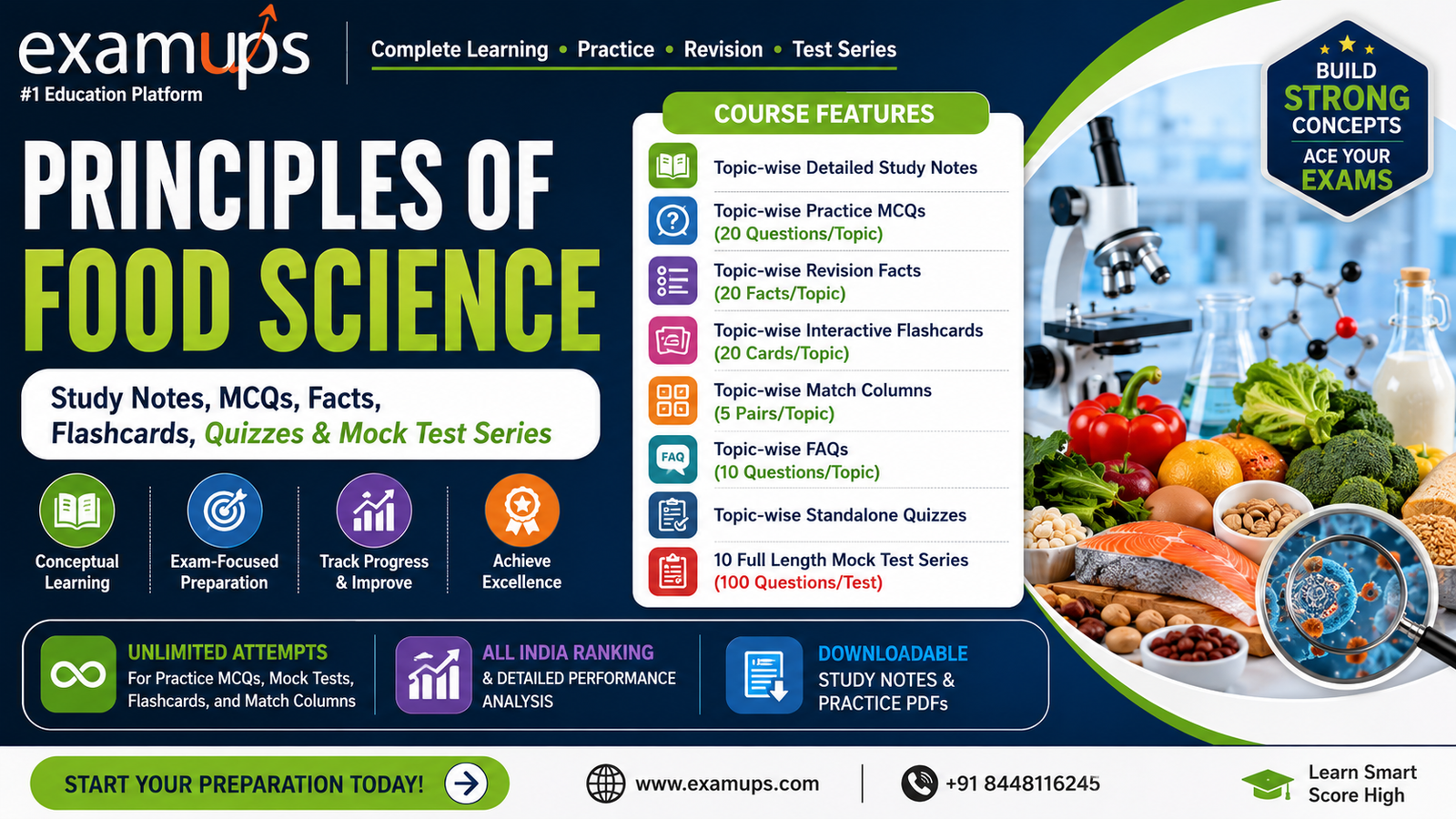 Principles of Food Science - Full Mock Test Series